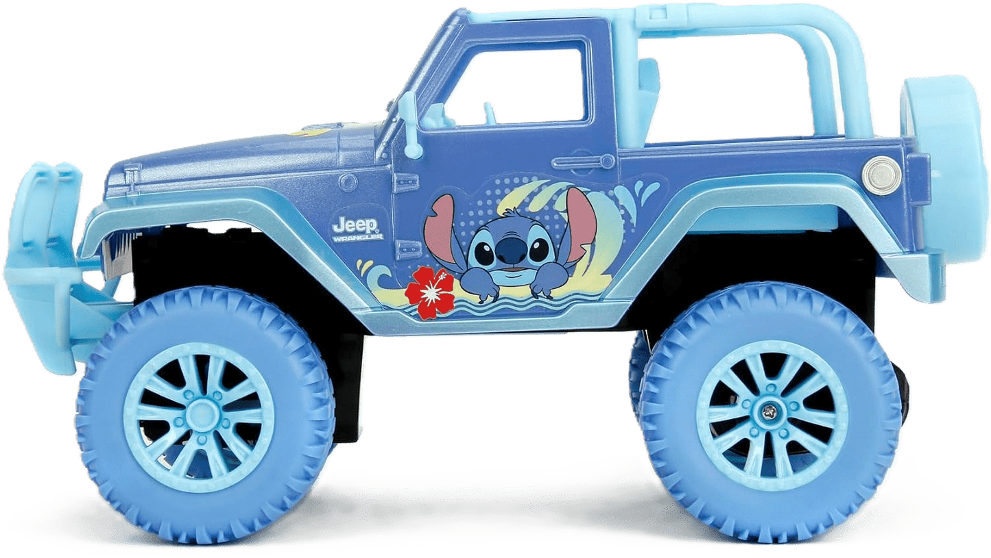 Jada Toys Remote Control Stitch Jeep – 1:16 Scale RC Vehicle with Turbo & Stickers