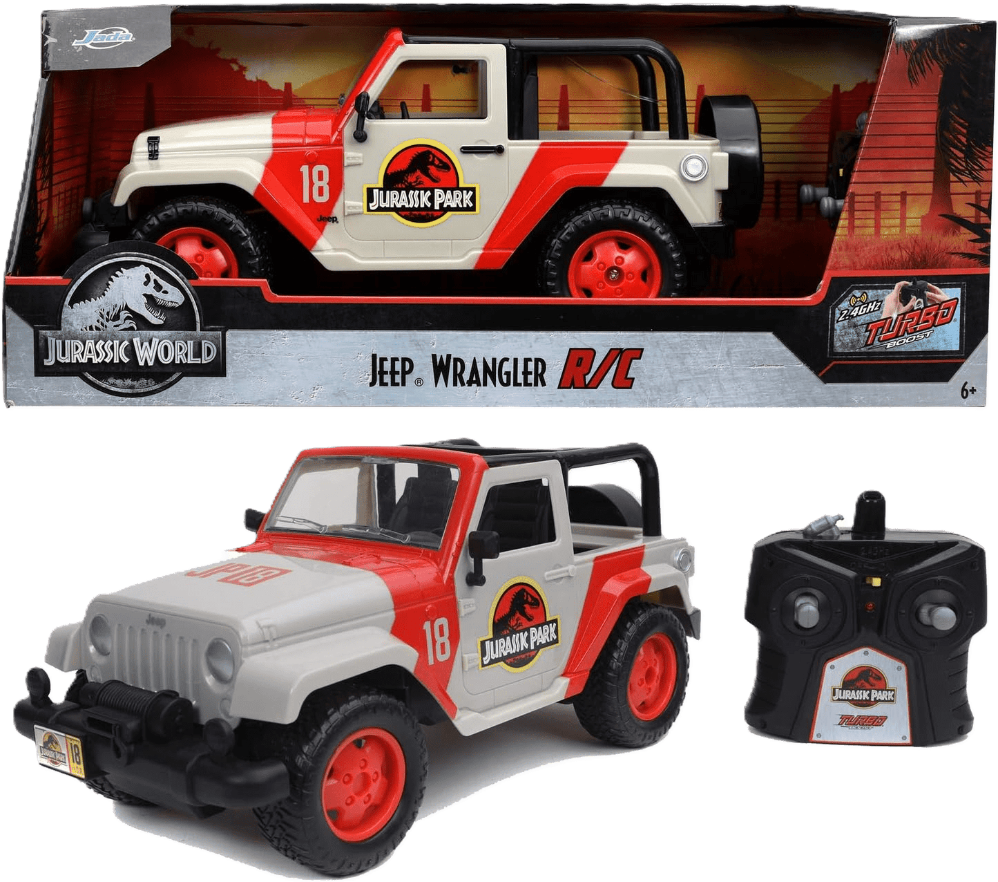 Toy Star Malta Jurassic Park RC Jeep Wrangler – 1:16 Scale Remote Control Car
