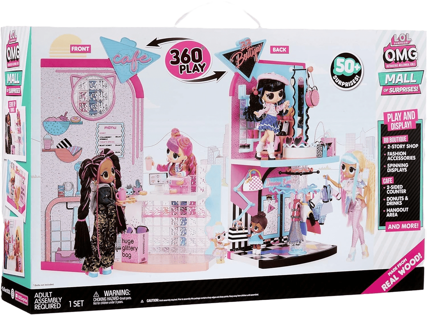 L.O.L. Surprise! O.M.G. Mall of Surprises - Transforming Playset with Café, Accessories Shop & 50+ Surprises - Toy Star Malta