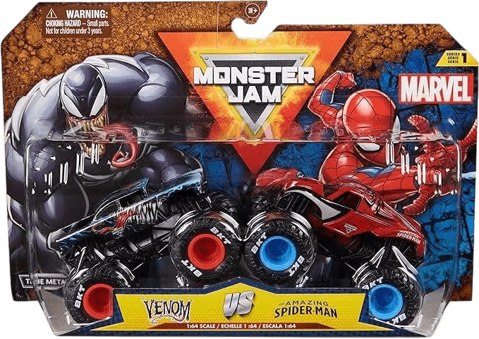 Toy Star Malta Marvel Monster Jam Venom vs. Spider-Man Trucks 2-Pack