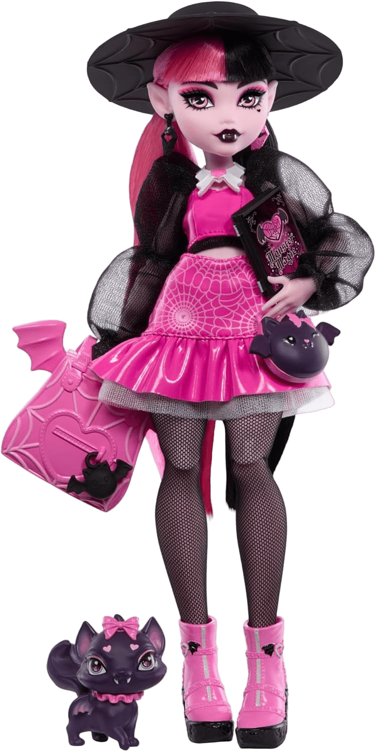 Monster High Draculaura Doll with Pet Count Fabulous & Accessories - Toy Star Malta