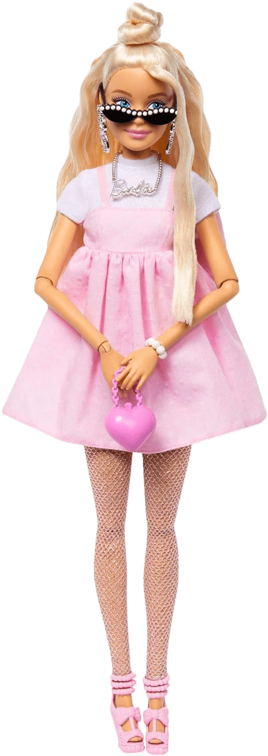 Toy Star Malta Barbie Deluxe Style Doll #3 – Blonde Hair, Pastel Pink Dress & Barbiecore Accessories