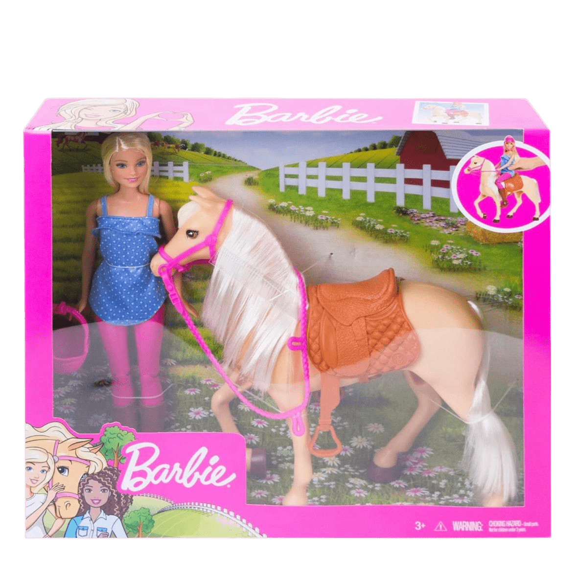 Toy Star Malta Barbie Horse & Doll Set – Moving Knees + Long Mane Grooming Fun!