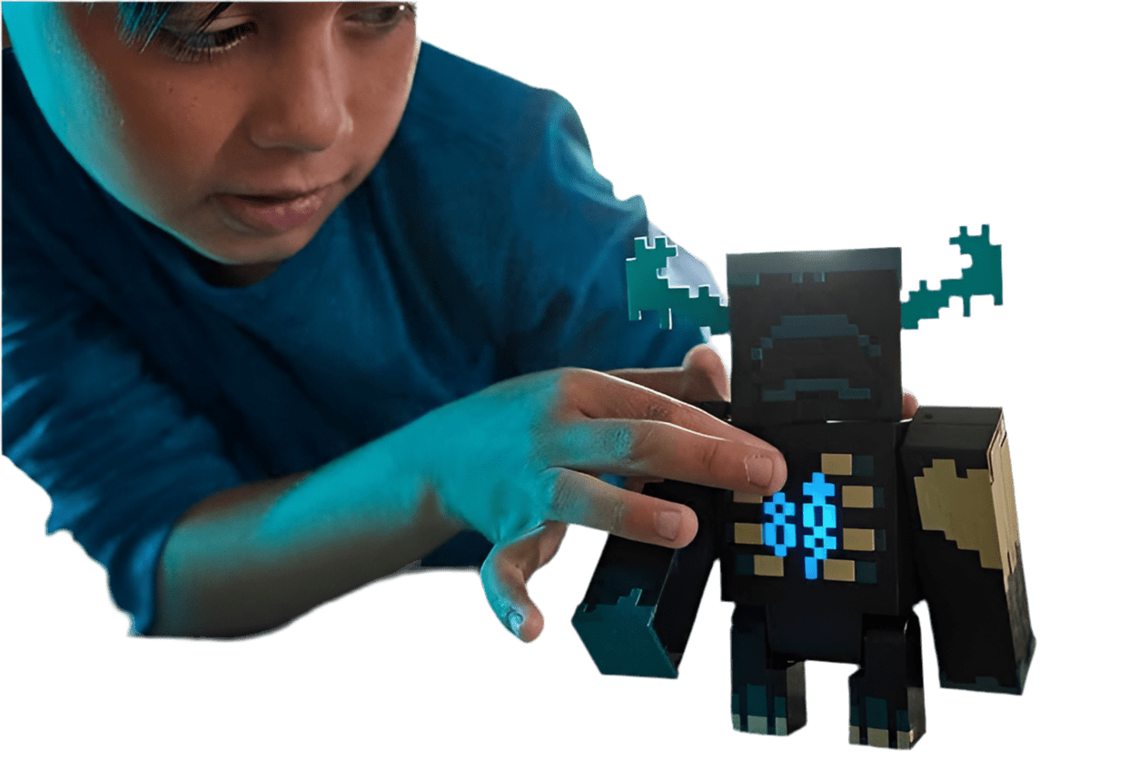 Toy Star Malta Minecraft Warden Figure with Lights & Sounds – Attack & Warning Modes