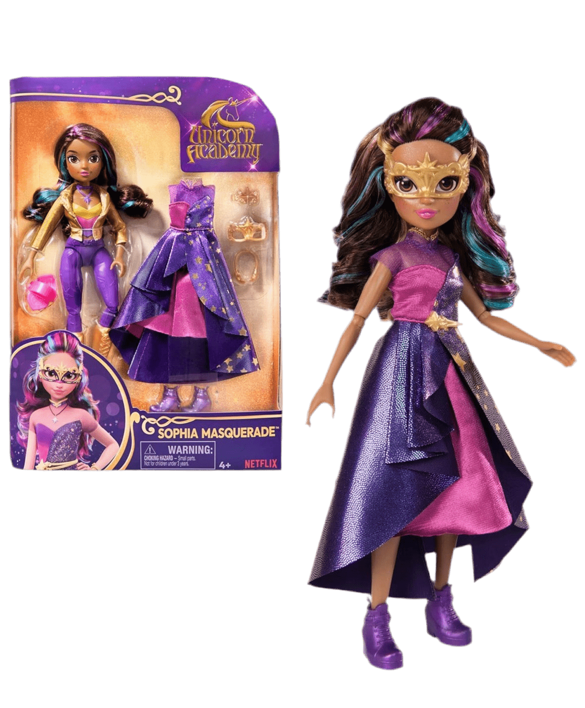 Toy Star Malta Unicorn Academy Masquerade Ball Sophia – Deluxe 24cm Doll with 2 Outfits!
