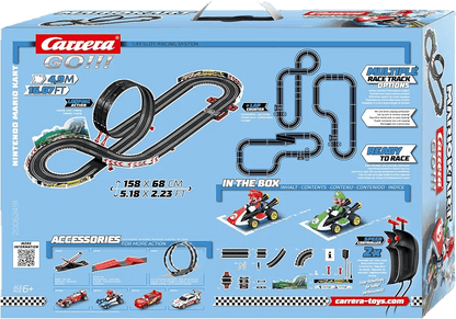Carrera GO!!! Nintendo Mario Kart 8 Electric Slot Car Racing Set – 4.9m Racetrack with Mario & Luigi Vehicles, Loop and Turbo Controllers - Toy Star Malta