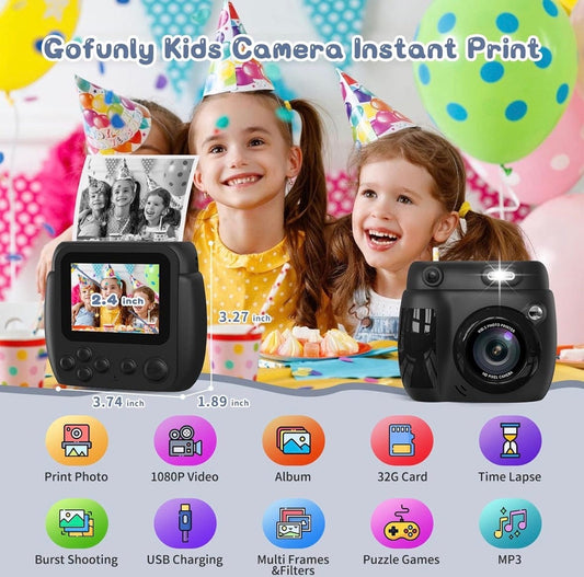 Toy Star Malta Gofunly Kids Instant Print Camera – Capture & Create in Seconds!