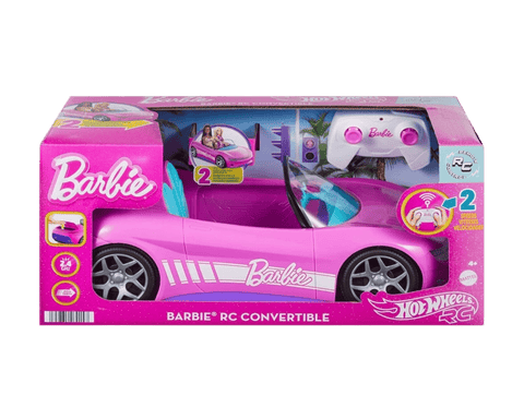 Hot Wheels Barbie RC Convertible – Pink, Stylish & Remote Controlled!