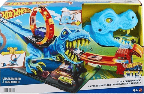 Hot Wheels City T-Rex Police Chase Playset