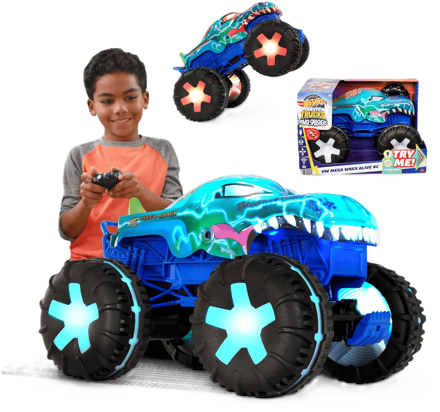 Hot Wheels Monster Trucks Remote Control Mega - Wrex - Toy Star Malta