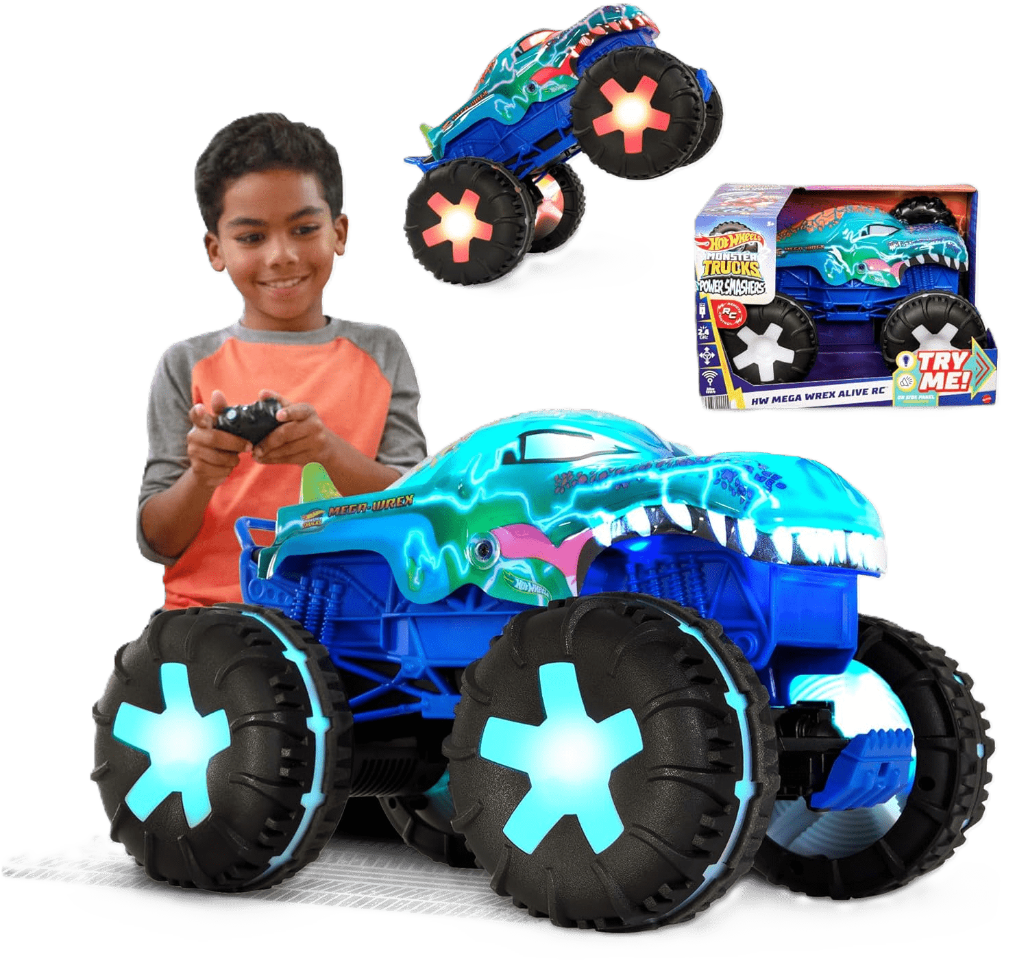 Hot Wheels Monster Trucks Remote Control Mega - Wrex - Toy Star Malta