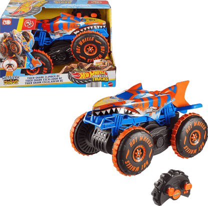 Hot Wheels Monster Trucks Unstoppable Tiger Shark RC Vehicle - Toy Star Malta