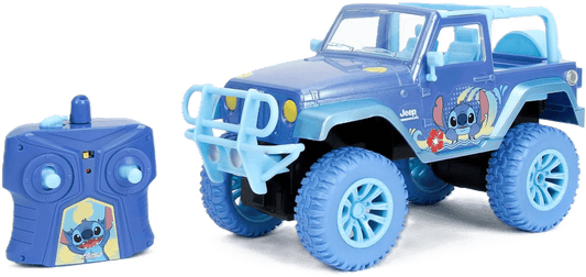 Jada Toys Remote Control Stitch Jeep – 1:16 Scale RC Vehicle with Turbo & Stickers