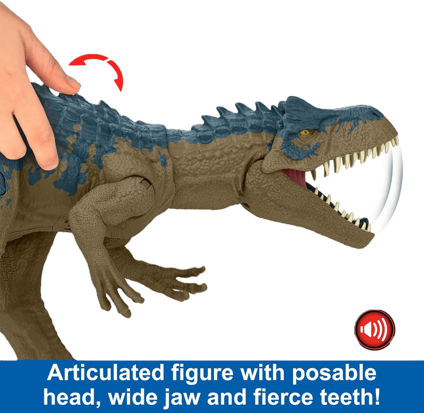 Jurassic World Chaos Theory Ruthless Rampage Allosaurus Action Figure - Continuous Attack & Roar Sound - Toy Star Malta