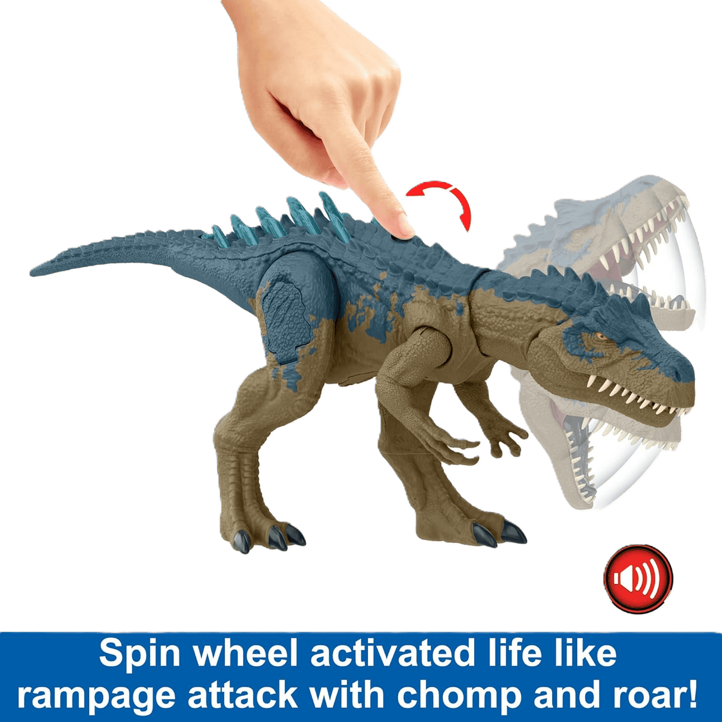 Jurassic World Chaos Theory Ruthless Rampage Allosaurus Action Figure - Continuous Attack & Roar Sound - Toy Star Malta