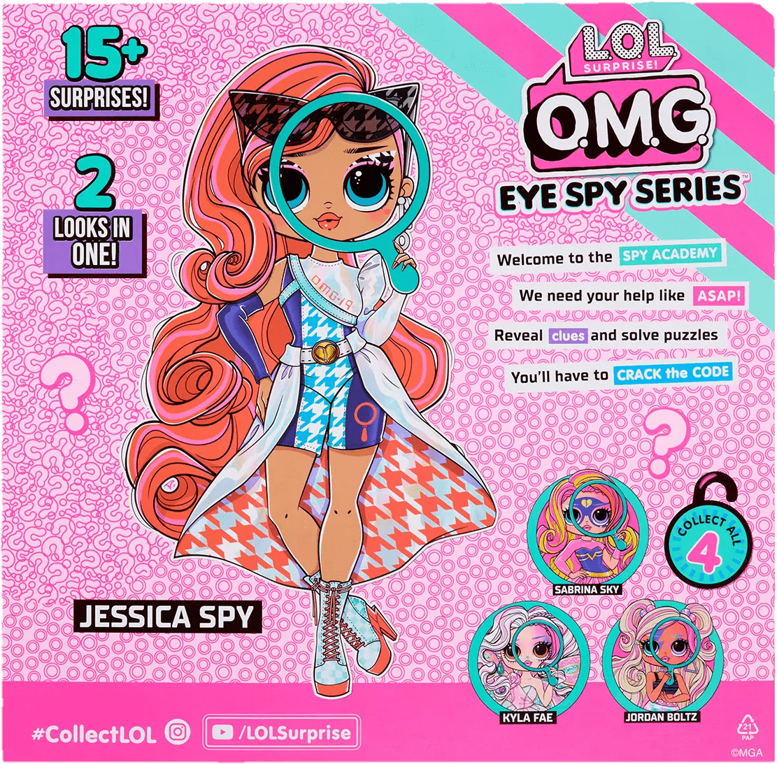 L.O.L. Surprise! O.M.G. Eye Spy Jessica Spy Fashion Doll – Interactive Unboxing with 15+ Surprises, Colour Change & Clues – Collectible Toy for Kids Ages 4+ - Toy Star Malta