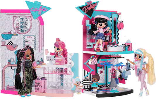 L.O.L. Surprise! O.M.G. Mall of Surprises - Transforming Playset with Café, Accessories Shop & 50+ Surprises - Toy Star Malta