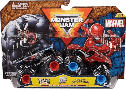 Toy Star Malta Marvel Monster Jam Venom vs. Spider-Man Trucks 2-Pack