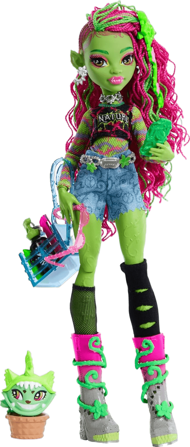Monster High Venus McFlytrap Doll with Pet Chewlian & Accessories - Toy Star Malta