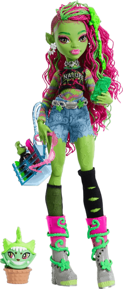 Monster High Venus McFlytrap Doll with Pet Chewlian & Accessories - Toy Star Malta