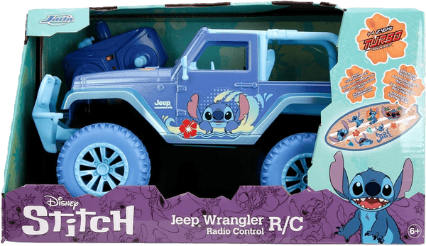 Jada Toys Remote Control Stitch Jeep – 1:16 Scale RC Vehicle with Turbo & Stickers