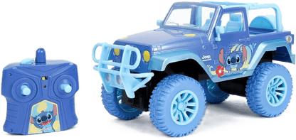 Jada Toys Remote Control Stitch Jeep – 1:16 Scale RC Vehicle with Turbo & Stickers