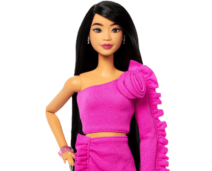 Toy Star Malta Barbie Deluxe Style Doll No.2 – Black Hair, Glitter Leg Prosthesis & Barbie core Outfit
