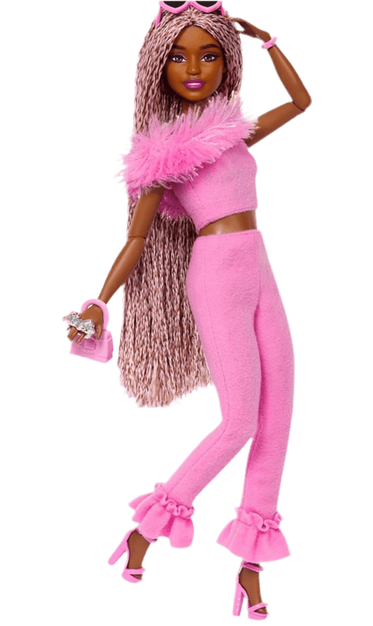 Toy Star Malta Barbie Deluxe Style Doll No.4 – Pink & Brown Braided Queen!