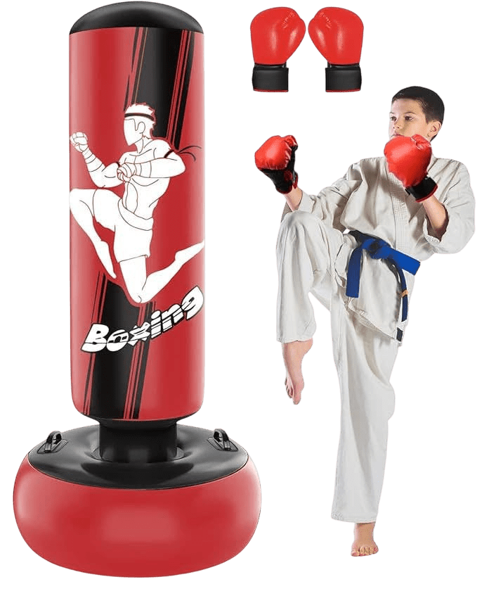 Toy Star Malta Children’s Inflatable Punching Bag 160 cm with Boxing Gloves