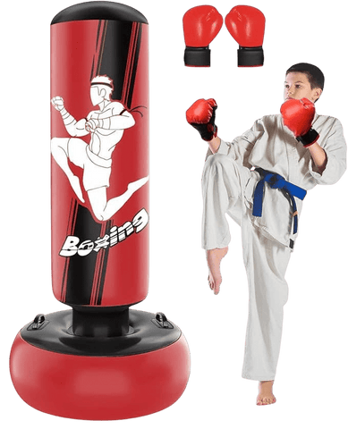 Children’s Inflatable Punching Bag 160 cm with Boxing Gloves