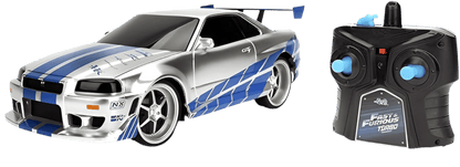 Toy Star Malta Fast & Furious 2002 Nissan GT-R R34 RC Car – 1:24 Scale Turbo Drift Action!