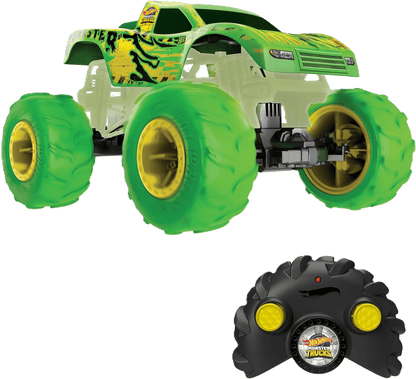 Toy Star Malta Hot Wheels Monster Trucks Gunkster RC Truck – 1:15 Scale Glow in the Dark Off-Road