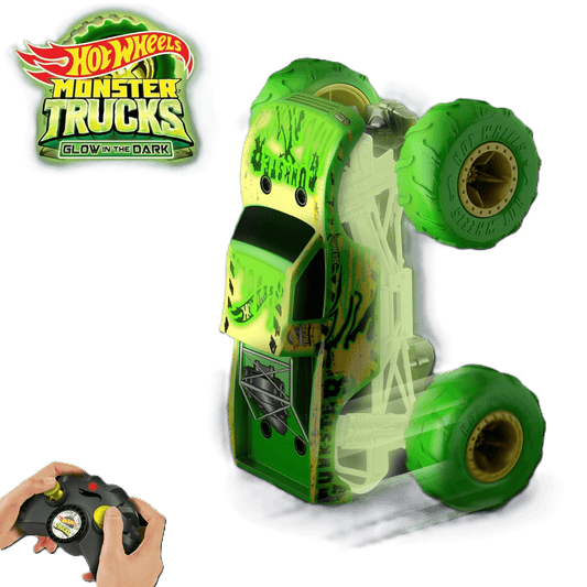 Toy Star Malta Hot Wheels Monster Trucks Gunkster RC Truck – 1:15 Scale Glow in the Dark Off-Road