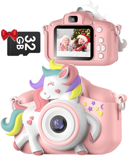 Toy Star Malta Kids Digital Camera 1080P HD – 20MP Dual Lens, Free 32GB Card, Games, Filters & Silicone Case