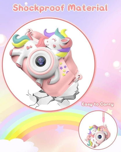 Toy Star Malta Kids Digital Camera 1080P HD – 20MP Dual Lens, Free 32GB Card, Games, Filters & Silicone Case