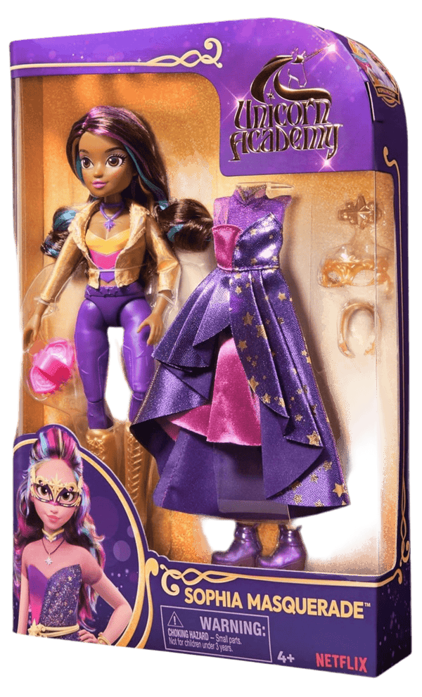 Toy Star Malta Unicorn Academy Masquerade Ball Sophia – Deluxe 24cm Doll with 2 Outfits!